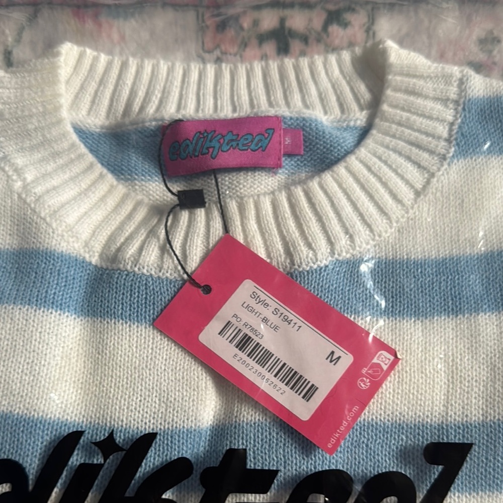Edikted Amaris oversized striped knit sweater - Picture 3 of 5